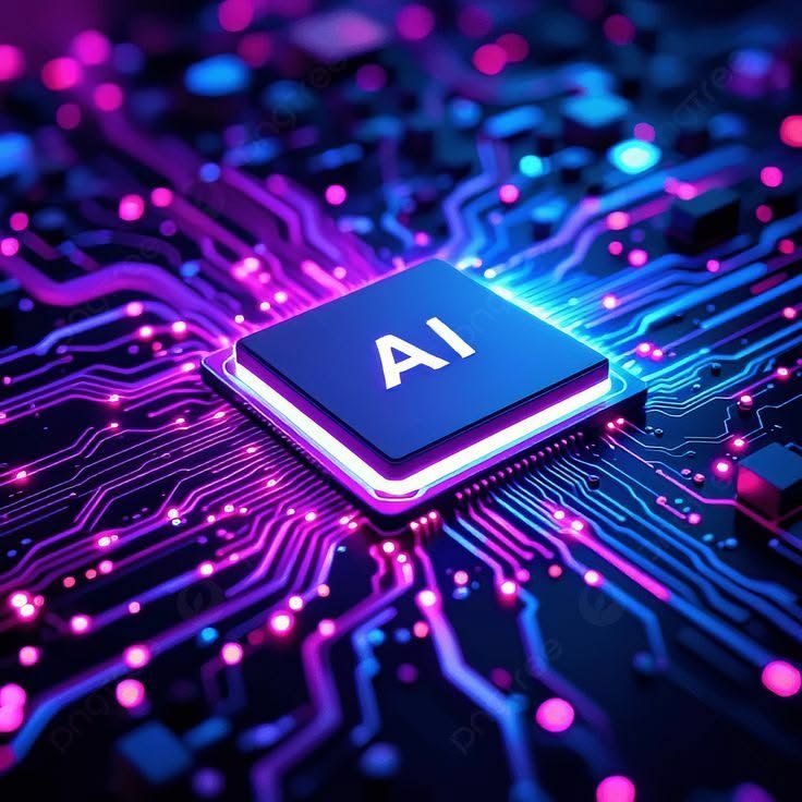 Processador dedicado a inteligência artificial sobre uma placa de circuito.